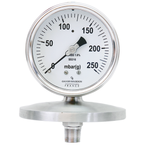 Đồng hồ áp suất thấp dạng màng nối ren mặt 100mm - GB Pháp